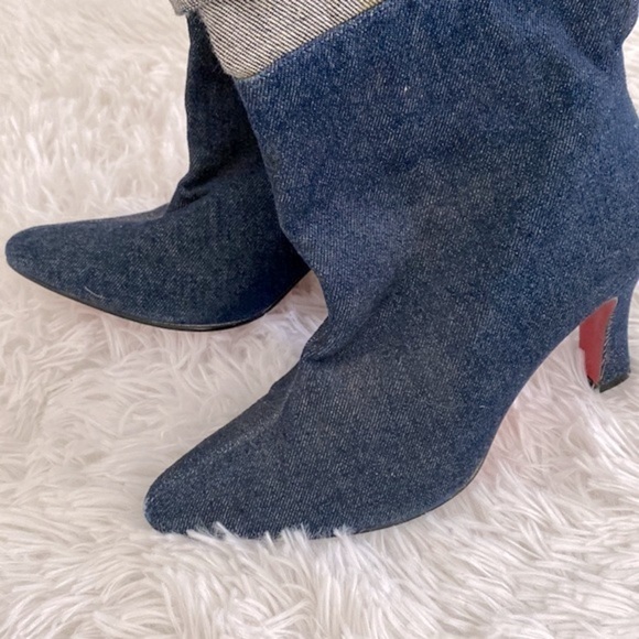 Super cute above ankle denim fold over boots - Picture 8 of 8